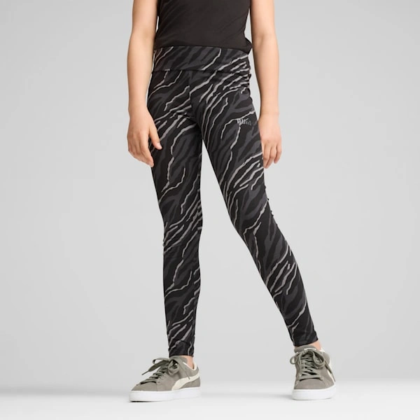 PUMA ESS+ ANIMAL: Leggings per bambini grandi. Fantasia selvaggia, comfort assoluto. Stile italiano, avventura assicurata!